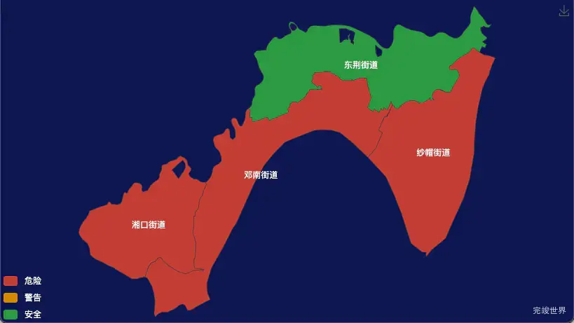 echarts 武汉市汉南区geoJson地图定义颜色